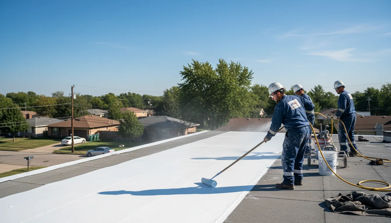 Commercial roof coating in Bokchito, OK near me